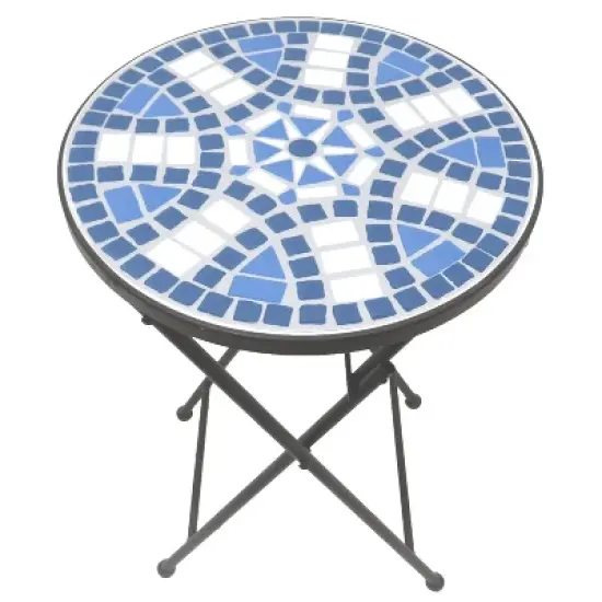 Saint Birch Lori Mosaic Folding Side Table image {2}