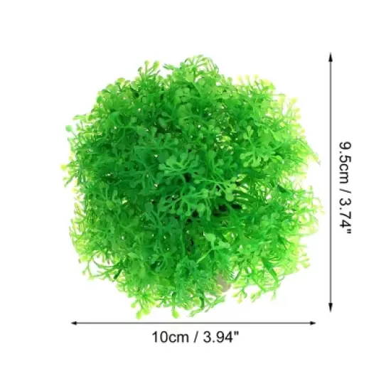Unique Bargains Artificial Grass Ball for Fish Tank Landscape Decoration 3.74x3.94 Inch 1 Pcs image {3}