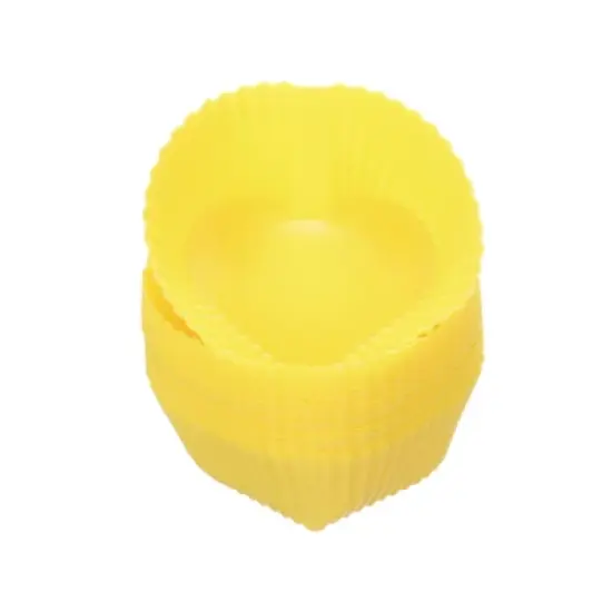 Unique Bargains Silicone Heat Resistant Cupcake Liners Heart Shape Baking Cups 18 Pcs image {11}