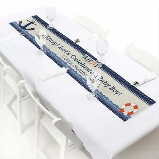 Big Dot of Happiness Ahoy - Nautical - Boy Baby Shower Decorations Party Banner image {4}