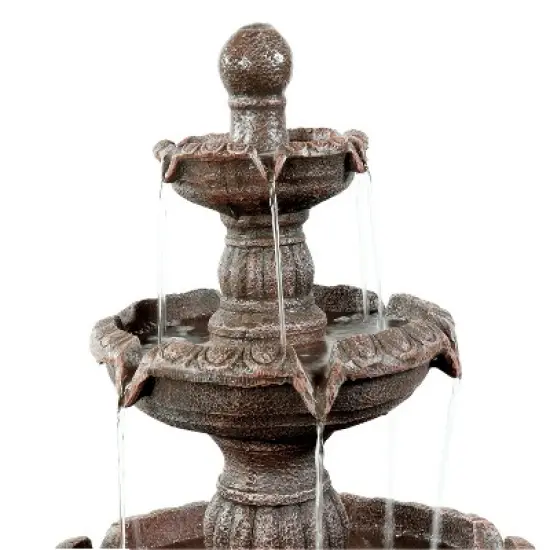 Sunnydaze 49"H Electric Fiberglass and Resin 4-Tier Mediterranean Outdoor Water Fountain image {2}
