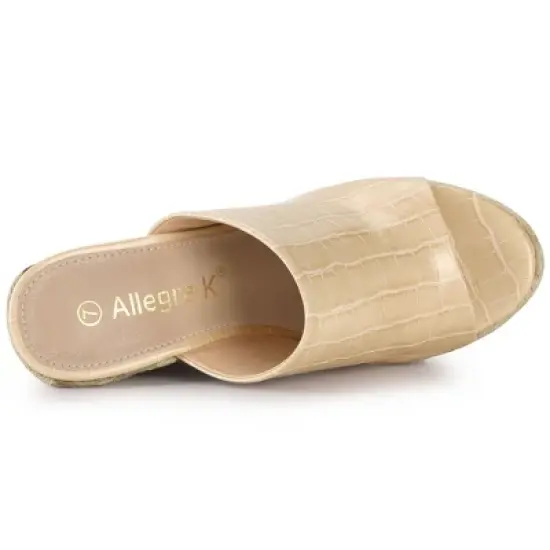 Allegra K Women's Espadrilles Wedges Sandals image {3}