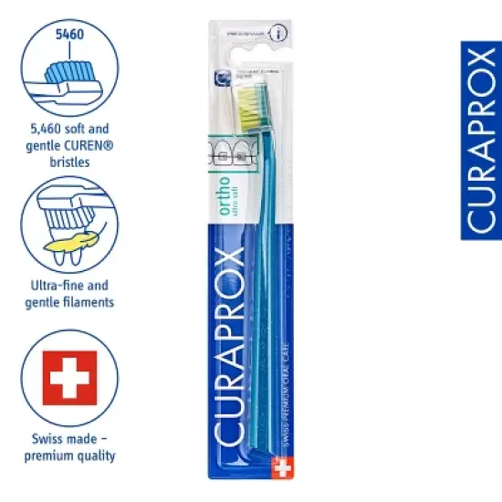 Curaprox CS 5460 Ortho, Ultra Soft Toothbrush with V-Trim for Gentle and Effective Braces Care image {3}
