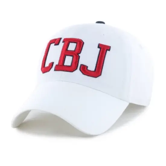 NHL Columbus Blue Jackets Adult White Clique Hat: Cotton Adjustable Baseball Cap image {4}