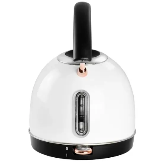 MegaChef 1.8 Liter Half Circle Electric Tea Kettle in White image {2}