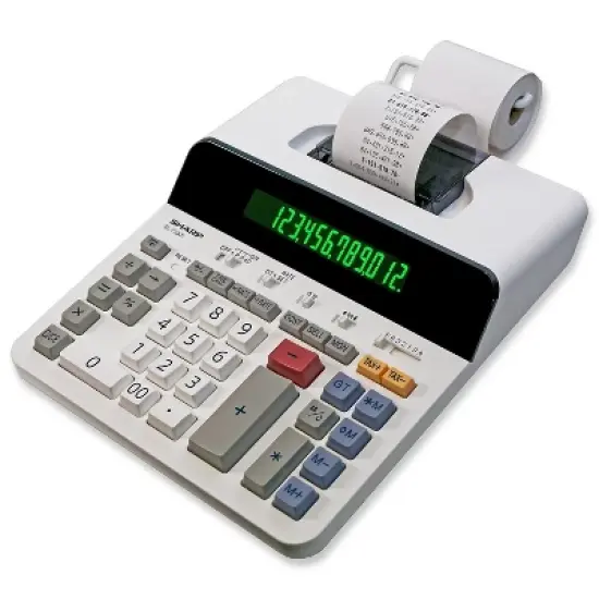 Sharp ELT3301 12-Digit Thermal Printing Calculator Off-White image {2}