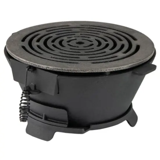 Costway Round Hibachi Grill with 12" Double-Sided Grate Air Regulating Door & Fire Gate image {1}