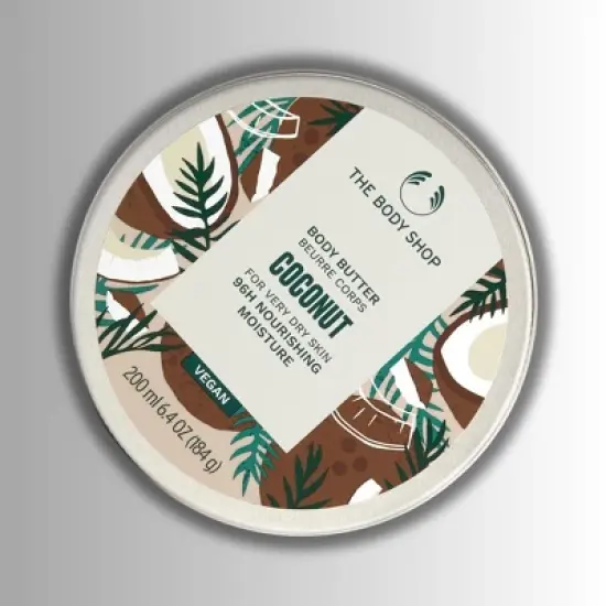 The Body Shop - Body Butter Coconut | Love and nourish very dry skin like never before | Coconut Body Butter - (6.4 oz) image {1}