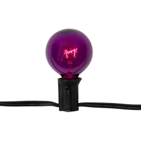 Northlight G40 Globe Halloween Lights - Orange and Purple - 9' Black Wire - 10ct image {4}