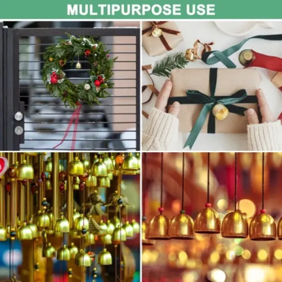Unique Bargains Copper Durable Small Hanging Decorative Bells image {4}