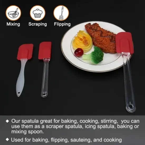 Unique Bargains Flexible Heat Resistant Non-scratch Non Stick Spatula 3 Pcs image {5}