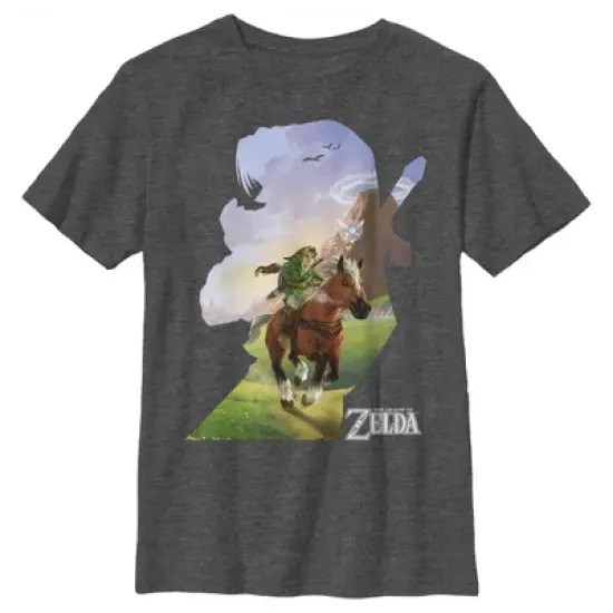 Boy's Nintendo Legend of Zelda Link Silhouette T-Shirt image {3}