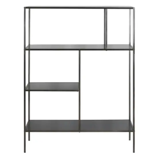 48" Tall Gunmetal Gray Bookcase - Henn&Hart image {5}