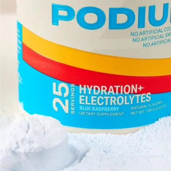 Podium Nutrition Sugar Free Hydration + Electrolytes Powder - Blue Raspberry - 25 Servings image {4}