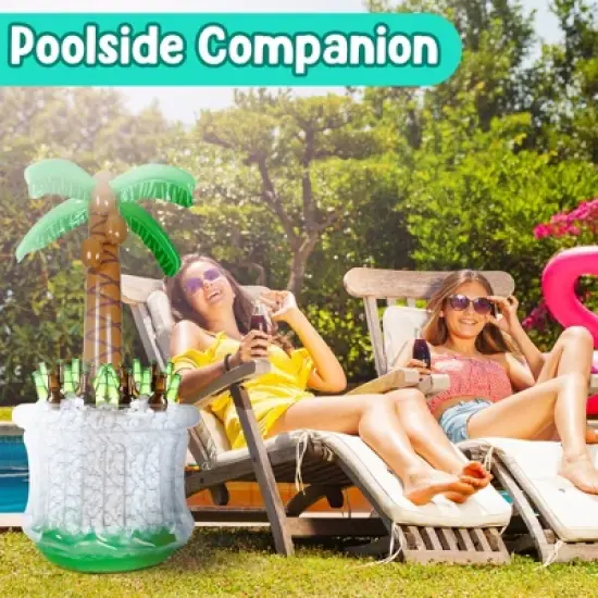 Playbees Inflatable Palm Tree Cooler 60 inch image {3}