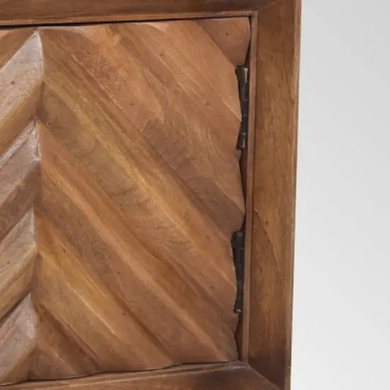 Harrington MidCentury Modern Cabinet Dark Brown - Christopher Knight Home image {4}