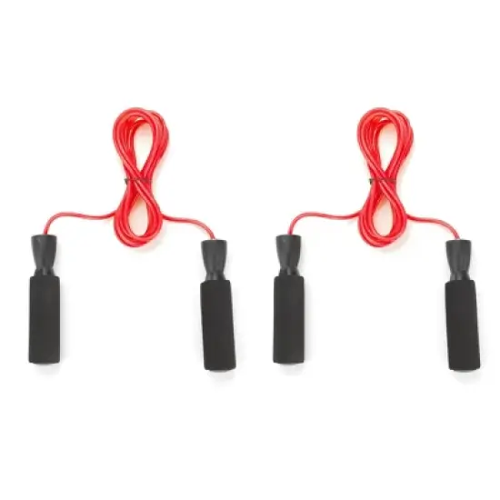 Mind Reader Adjustable Jump Rope with 5.25" Memory Foam Ergonomic Handles, 2 Pack image {8}