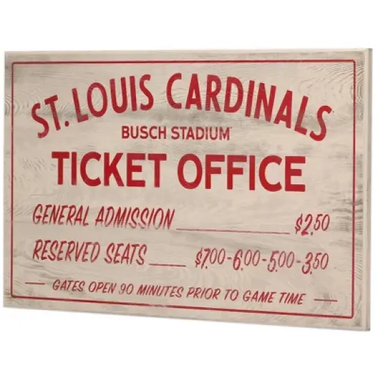 MLB St. Louis Cardinals Baseball Sign Panel image {1}