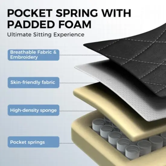 GTPLAYER Big and Tall Gaming Chair, Breathable Fabric, Strong Lumbar Support, Comfortable Office Chairs image {5}