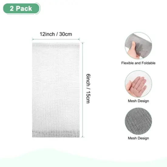 Unique Bargains Plant Root Protector 304 Stainless Steel Durable Multipurpose Use Garden Netting 12 x 6 Inch 2 Packs image {2}