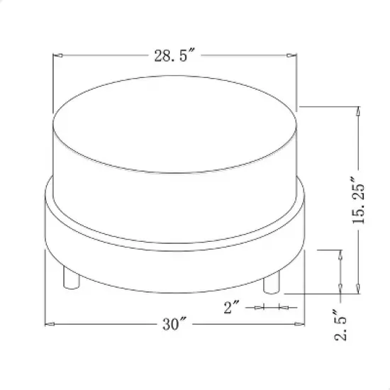 Wilmington Upholstered Round Ottoman - Threshold&trade; designed with Studio McGee image {4}