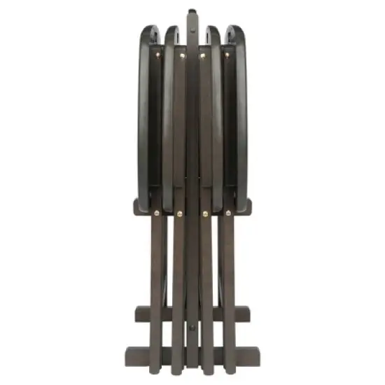 5pc Set Lucca Snack Tables Oyster Gray - Winsome image {3}