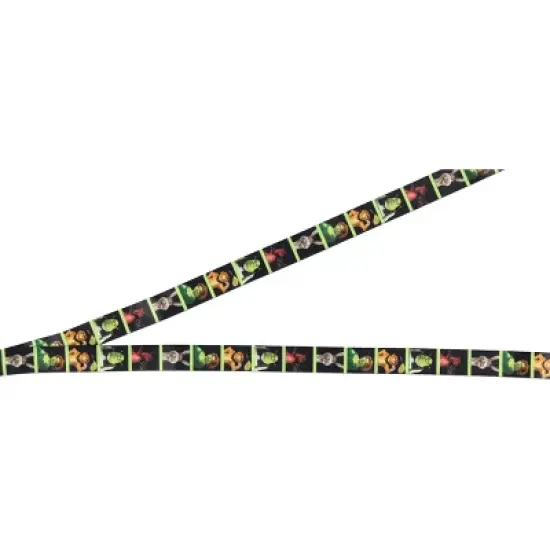 Shrek Ogre and Friends ID Reversible Lanyard Badge Holder w Shrek Rubber Charm image {2}