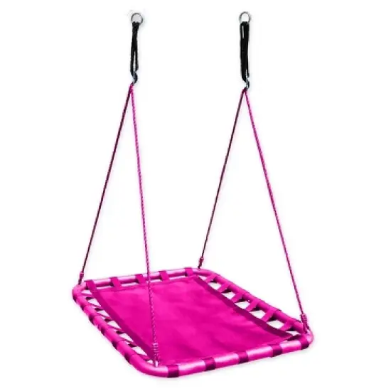 HearthSong - Mega Mat Rectangular Platform Tree Swing for Kids with Thick, Webbed Matting and Steel Frame image {1}