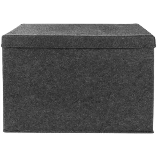 Sammy & Lou Printed Felt Toy Chest - Charcoal Gray image {2}