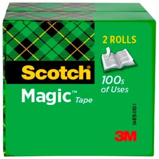 Scotch 810 Magic Tape, 0.50 x 1296 Inch, Matte Clear, Pack of 2 image {1}