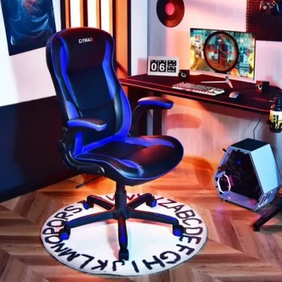 Costway Racing Style Office Chair Ergonomic Adjustable Computer Chair w/Flip-up Arm image {3}