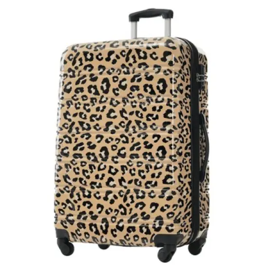 Aukfa 3-Piece Leopard Print Lightweight Hard Shell Expandable Luggage Set with TSA Lock, Available Sizes 20" 24" 28", Multi-Color image {2}