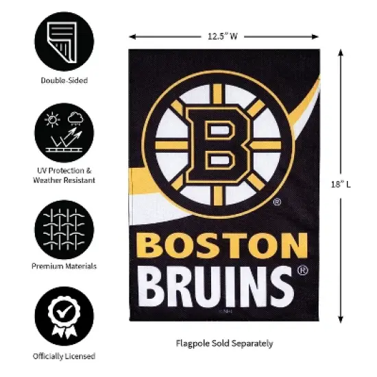 Evergreen Flag, DS New Burlap, Garden, Boston Bruins image {1}