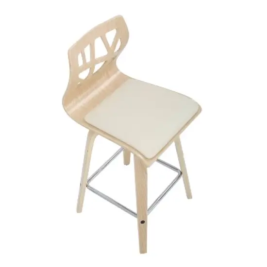 Set of 2 Folia Upholstered Counter Height Barstools - Lumisource image {6}
