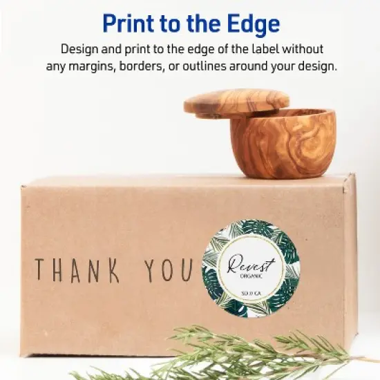 Avery Printable Round Labels with Sure Feed, 3" Diameter, Matte White, Permanent Adhesive, Laser & Inkjet Printers, 150 Blank Labels (5655) image {8}