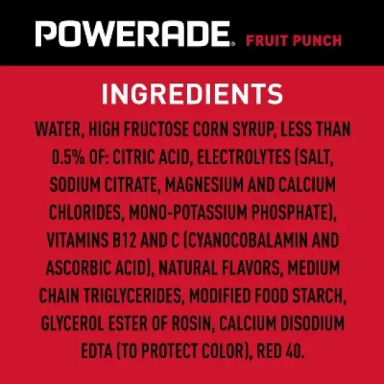 POWERADE Fruit Punch Sports Drink - 20 fl oz Bottle image {5}