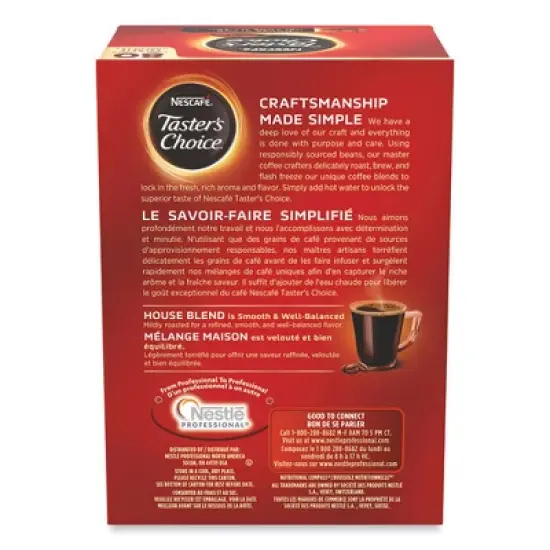 Nescaf&eacute; Taster's Choice Stick Pack, House Blend, 80/Box image {3}