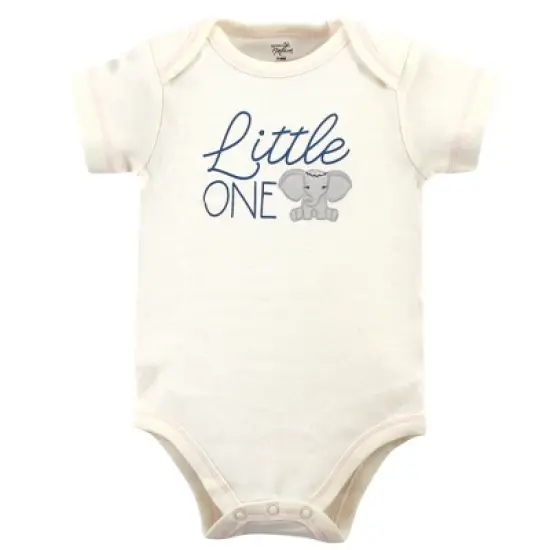 Touched by Nature Baby Girl Organic Cotton Bodysuits 5pk, Girl Elephant image {3}