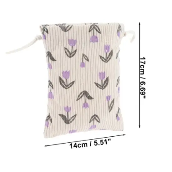 Unique Bargains Women Durable Drawstring Cosmetic Bag 1 Pc image {1}