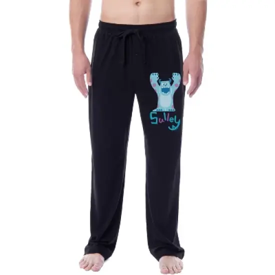 Disney Mens' Monsters, Inc. Movie Sulley Chibi Sleep Pajama Pants Black image {3}