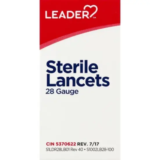 Leader Sterile 28 Gauge Lancets 100 ea image {4}