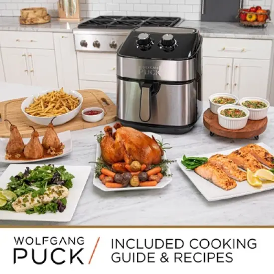 Wolfgang Puck 310oz Stainless Steel Air Fryer, Large Single Basket Design, Simple Dial Controls image {5}