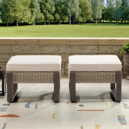 UPTIOT Outdoor Ottoman with Cushion image {3}