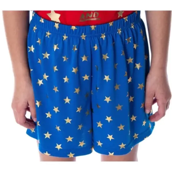 DC Comics Girls' Wonder Woman Strong and Fierce Shirt and Shorts Pajama Set Strong and Fierce image {2}