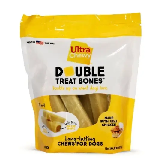 Ultra Chewy Double Bones Chicken Flavor Dry Dental Dog Treats image {5}