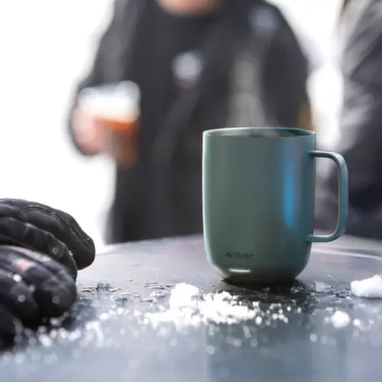 Ember Mug 2 14oz Temperature Control Smart Mug Sage Green: Ceramic Stainless Steel Drinkware for Hot Beverages image {11}