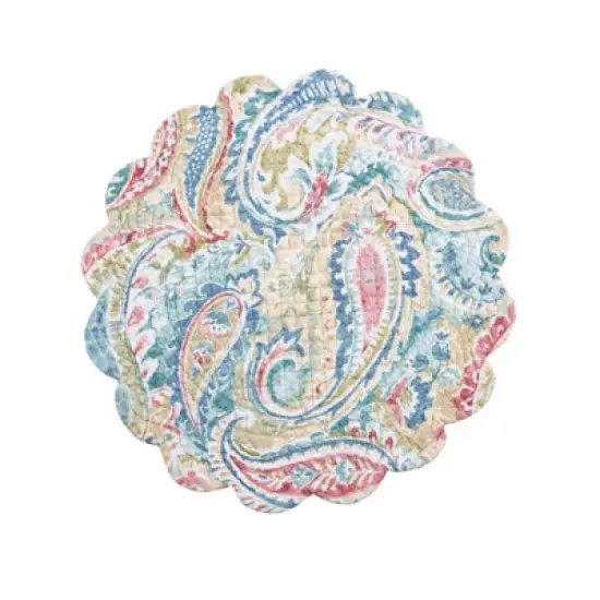 C&F Home Maisie Round Placemats Set of 6, 17" image {1}