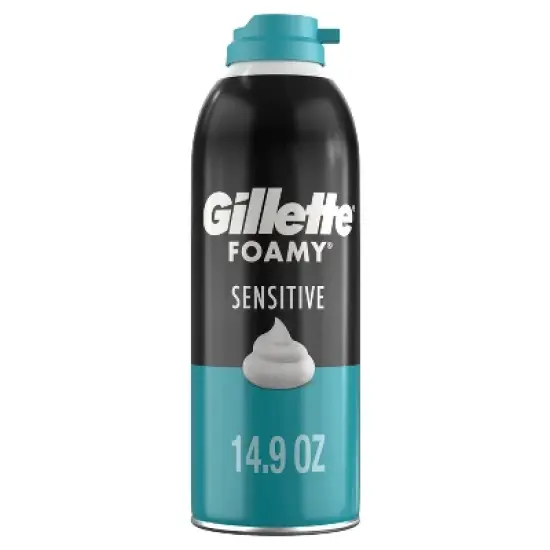 Gillette Foamy Men's Sensitive Shave Foam - 14.9oz image {10}
