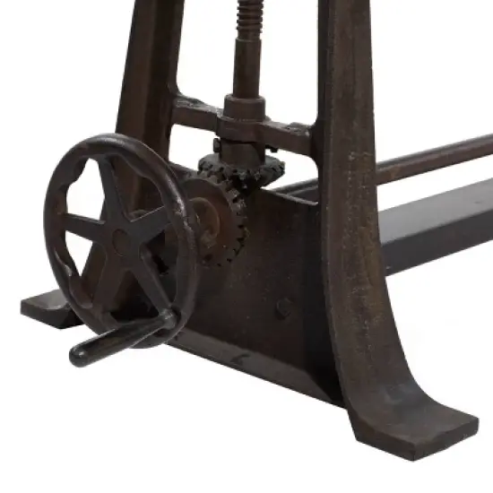 Industrial Teak Wood Console Table Brown - Olivia & May image {2}