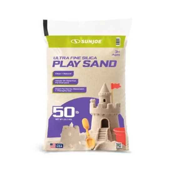 Sun Joe Ultra Fine Silica Play Sand for Sandboxes, Sensory Tables, Weighted Toys & Aquariums, for Molding, Digging & Sculpting, 50 lbs, PLYSAND50 image {6}